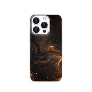 Warm Marbled 3D Elements Magnetic Clear Case for iPhone [Compatible with Magsafe]