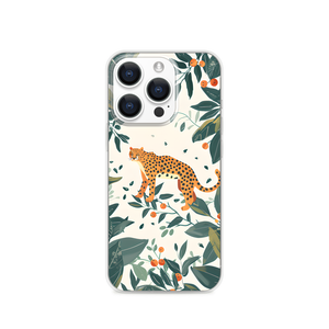 Lovely Asymmetrical Nature Illustration Magnetic Clear Case for iPhone [Compatible with Magsafe]