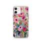 Bold Floral Oil Painting Bright Colors Magnetic Clear Case for iPhone [Compatible with Magsafe]