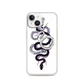 Symmetric Snake Pattern Magnetic Clear Case for iPhone [Compatible with Magsafe]
