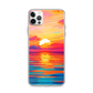 Sunset Water Stylized Pop Art Magnetic Clear Case for iPhone [Compatible with Magsafe]