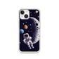 Cute Space Astronaut Flat 2D Magnetic Clear Case for iPhone [Compatible with Magsafe]