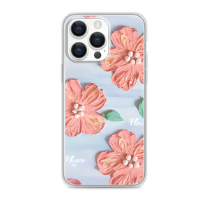 Mini Oil Painting Stick Texture Roses Pop Art Graffiti Magnetic Clear Case for iPhone [Compatible with Magsafe]
