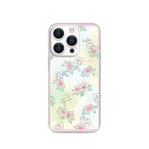 Soft and Dreamy Mini Oil Painting Stick Texture Roses Magnetic Clear Case for iPhone [Compatible with Magsafe]