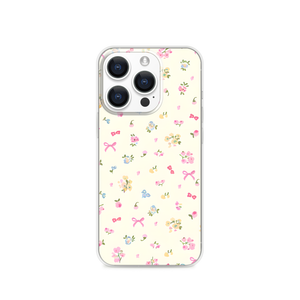 Mini Oil Painting Stick Texture Roses Whimsical Magnetic Clear Case for iPhone [Compatible with Magsafe]