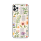 Cute Mini Wildflower Bowknot Watercolor Magnetic Clear Case for iPhone [Compatible with Magsafe]