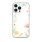 Water Mist and Wild Flower Watercolor Mini Magnetic Clear Case for iPhone [Compatible with Magsafe]