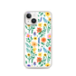Crayon Texture and Wild Flower Pop Art Mini Magnetic Clear Case for iPhone [Compatible with Magsafe]