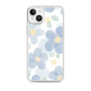 Blue and Yellow Flowers Minimalist Tonal Magnetic Clear Case for iPhone [Compatible with Magsafe]