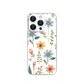 Miniature Sketching Fresh and Cute Little Flowers Illustration Magnetic Clear Case for iPhone [Compatible with Magsafe]