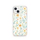 Fresh and Cute Mini Flowers Illustration Magnetic Clear Case for iPhone [Compatible with Magsafe]