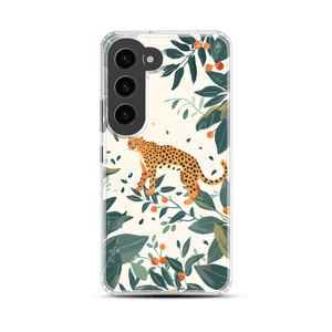 Lovely Asymmetrical Nature Illustration Magnetic Clear Case for Samsung [Compatible with Magsafe]