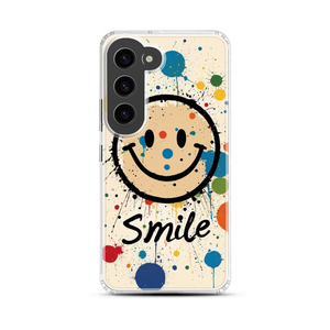 Desmond Morris Smile Paint Splatter Magnetic Clear Case for Samsung [Compatible with Magsafe]