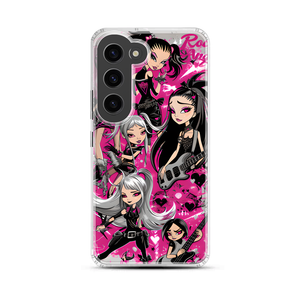 Rock and Roll Bratz Dolls Sequins Magnetic Clear Case for Samsung [Compatible with Magsafe]