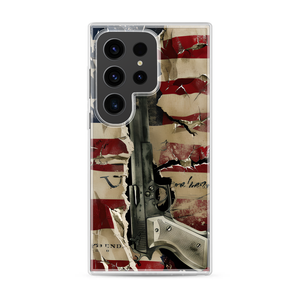 Precisionism Gun Flag Poster Magnetic Clear Case for Samsung [Compatible with Magsafe]