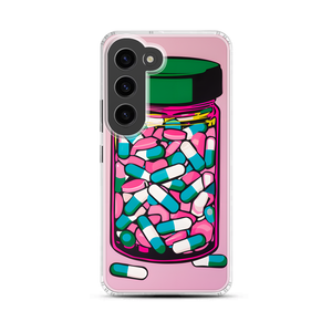 Feminist Art Pills Jar Pop Art Magnetic Clear Case for Samsung [Compatible with Magsafe]