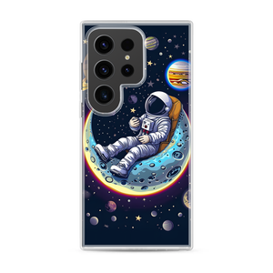 Cute Space Astronaut & Planets Magnetic Clear Case for Samsung [Compatible with Magsafe]