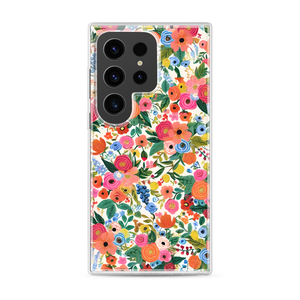 Roses Pop Art Graffiti Style Mini Oil Painting Magnetic Clear Case for Samsung [Compatible with Magsafe]
