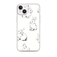 Cute Rabbit Drawing Magnetic Clear Case for iPhone [Compatible with Magsafe]