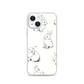Cute Rabbit Drawing Magnetic Clear Case for iPhone [Compatible with Magsafe]