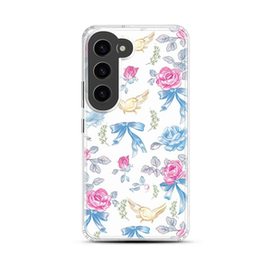Romantic Bows and Roses Magnetic Clear Case for Samsung [Compatible with Magsafe]