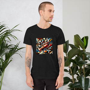 Sumptuous Lobster Cubism Abstract Unisex Staple T-Shirt | Bella + Canvas 3001 Front